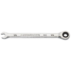 GEARWRENCH - Combination Wrenches; Type: Combination Wrench ; Tool Type: Ratcheting ; Size (Inch): 1/4 ; Number of Points: 12 ; Finish/Coating: Full Polish Chrome ; Material: Alloy Steel - Exact Industrial Supply