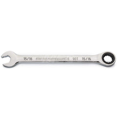 GEARWRENCH - Combination Wrenches; Type: Combination Wrench ; Tool Type: Ratcheting ; Size (Inch): 15/16 ; Number of Points: 12 ; Finish/Coating: Full Polish Chrome ; Material: Alloy Steel - Exact Industrial Supply