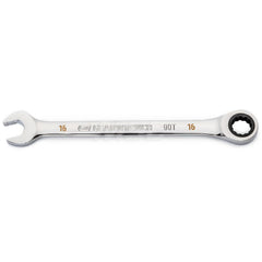 GEARWRENCH - Combination Wrenches; Type: Combination Wrench ; Tool Type: Ratcheting ; Size (mm): 16 ; Number of Points: 12 ; Finish/Coating: Full Polish Chrome ; Material: Alloy Steel - Exact Industrial Supply