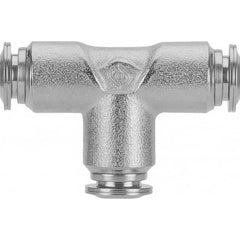 Aignep USA - Metal Push-To-Connect Tube Fittings; Type: Equal Union Tee ; Tube Outside Diameter (mm): 4 ; Maximum Working Pressure: 290.000 ; Connection Style: Push to Connect ; Connection Type: Push to Connect ; Material: 316L Stainless Steel - Exact Industrial Supply