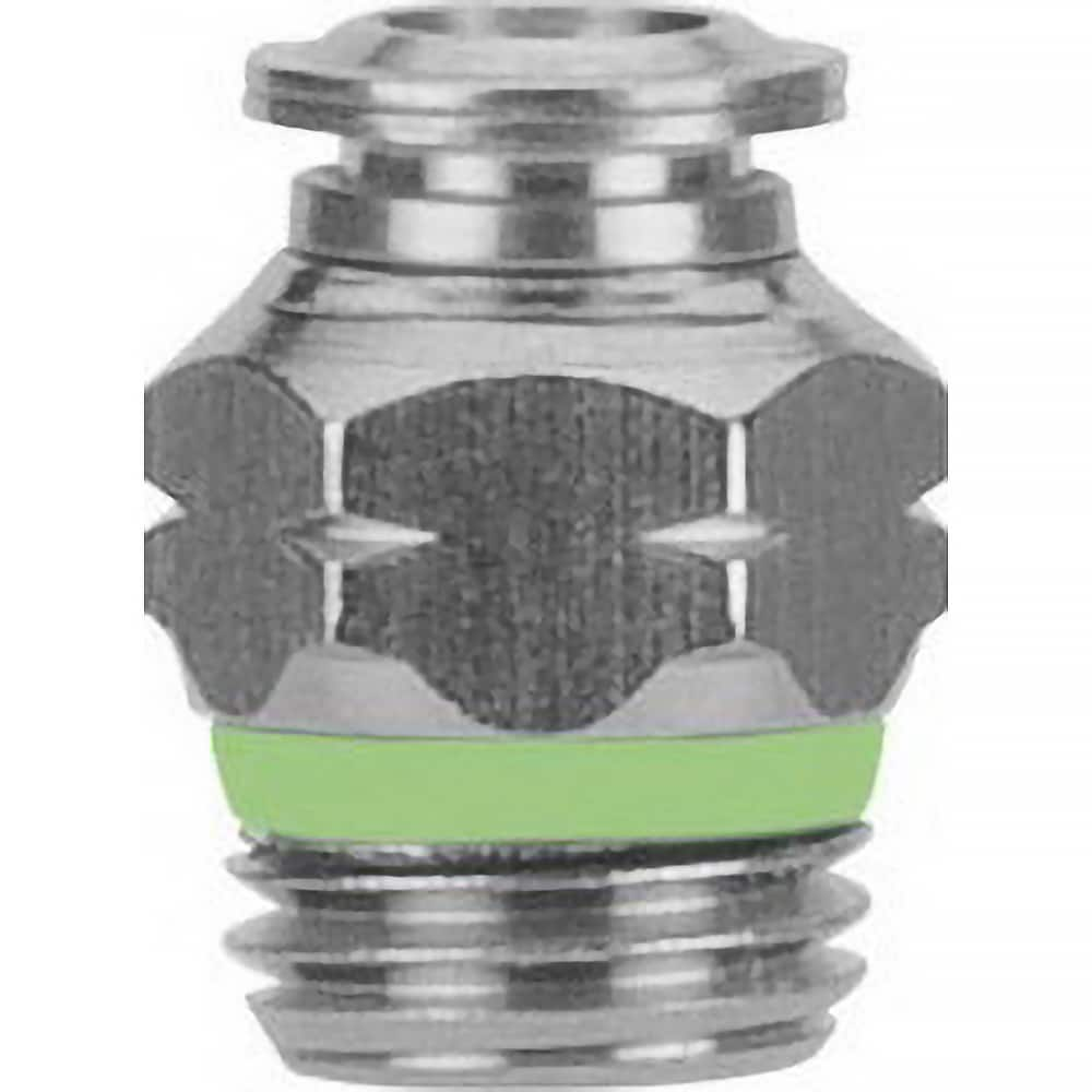 Push-to-Connect Tube Fitting: 1/4″ Thread Stainless Steel, 290 psi