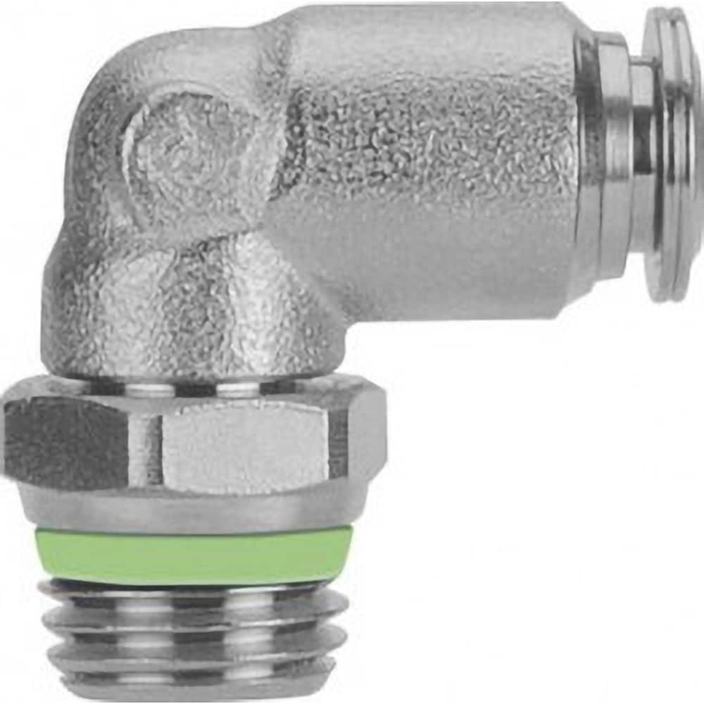 Push-to-Connect Tube Fitting: 1/4″ Thread Stainless Steel, 290 psi