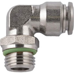 Aignep USA - Metal Push-To-Connect Tube Fittings; Type: Male Elbow Swivel ; Tube Outside Diameter (mm): 6 ; Maximum Working Pressure: 290.000 ; Connection Style: Push to Connect ; Connection Type: Push to Connect ; Material: 316L Stainless Steel - Exact Industrial Supply