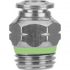 Aignep USA - Metal Push-To-Connect Tube Fittings; Type: Male Connector ; Tube Outside Diameter (mm): 6 ; Maximum Working Pressure: 290.000 ; Connection Style: Push to Connect ; Connection Type: Push to Connect ; Material: 316L Stainless Steel - Exact Industrial Supply