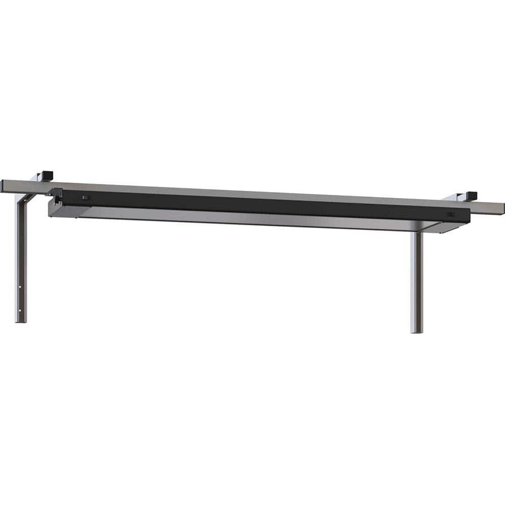 BOSTONtec - Workbench & Workstation Accessories; Type: Overhead Light Frame/Fixture ; For Use With: 72" BOSTONtec ; Depth (Inch): 11 ; Width (Inch): 56 ; Color: Black - Exact Industrial Supply