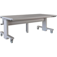 BOSTONtec - Mobile Work Benches; Type: Mobile Work Bench ; Length: 72 (Inch); Depth (Inch): 36 ; Height (Inch): 28 ; Maximum Height (Inch): 44 ; Top Material: Laminate - Exact Industrial Supply