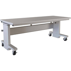 BOSTONtec - Mobile Work Benches; Type: Mobile Work Bench ; Length: 72 (Inch); Depth (Inch): 30 ; Height (Inch): 28 ; Maximum Height (Inch): 44 ; Top Material: Laminate - Exact Industrial Supply