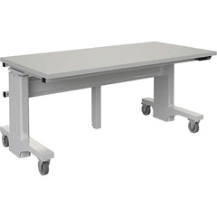 BOSTONtec - Mobile Work Benches; Type: Mobile Work Bench ; Length: 60 (Inch); Depth (Inch): 30 ; Height (Inch): 28 ; Maximum Height (Inch): 44 ; Top Material: Laminate - Exact Industrial Supply