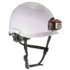 Ergodyne - Hard Hats; Type: Short Brim ; Adjustment: Adjustable ; Suspension Type: 6-Point ; ANSI Type: I ; Class Rating: E ; Material: Plastic - Exact Industrial Supply