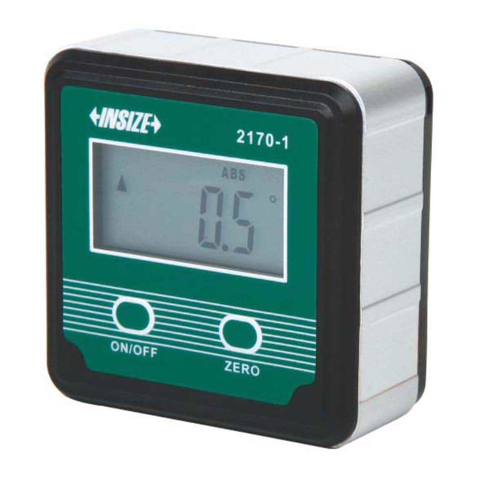 Insize USA LLC - Inclinometers; Operation Type: Electronic ; Inclinometer Type: Digital Level ; Minimum Measurement (Degrees): 0.00 ; Maximum Measurement (Degrees): 90.00 ; Dial Graduation (Minutes): 0.10 ; Measuring Face Type: Flat - Exact Industrial Supply