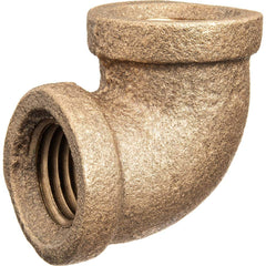 USA Sealing - Brass & Chrome Pipe Fittings; Type: Elbow ; Fitting Size: 4 x 4 ; End Connections: FNPT x FNPT ; Material: Brass ; Pressure Rating (psi): 125 ; Finish/Coating: Uncoated - Exact Industrial Supply