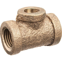 USA Sealing - Brass & Chrome Pipe Fittings; Type: Reducing Branch Tee ; Fitting Size: 3/8 x 3/8 x 1/8 ; End Connections: FNPT x FNPT x FNPT ; Material: Brass ; Pressure Rating (psi): 125 ; Finish/Coating: Uncoated - Exact Industrial Supply