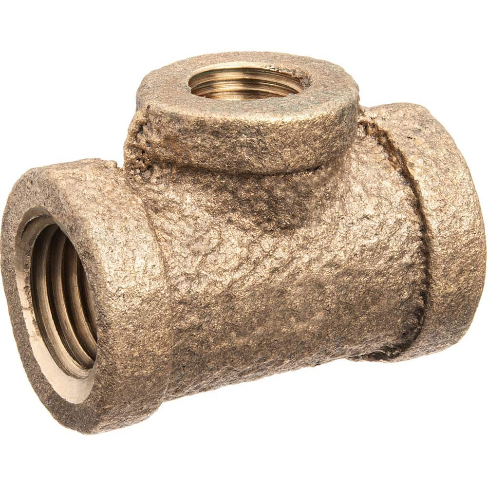 USA Sealing - Brass & Chrome Pipe Fittings; Type: Reducing Branch Tee ; Fitting Size: 1 x 1 x 1-1/4 ; End Connections: FNPT x FNPT x FNPT ; Material: Brass ; Pressure Rating (psi): 125 ; Finish/Coating: Uncoated - Exact Industrial Supply