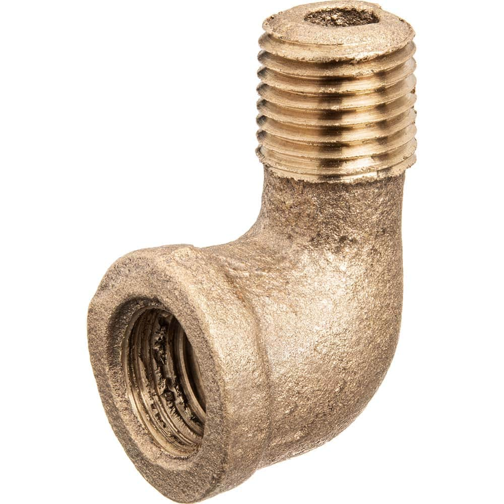 USA Sealing - Brass & Chrome Pipe Fittings; Type: Street Elbow ; Fitting Size: 1/4 x 1/4 ; End Connections: FNPT x MNPT ; Material: Brass ; Pressure Rating (psi): 125 ; Finish/Coating: Uncoated - Exact Industrial Supply