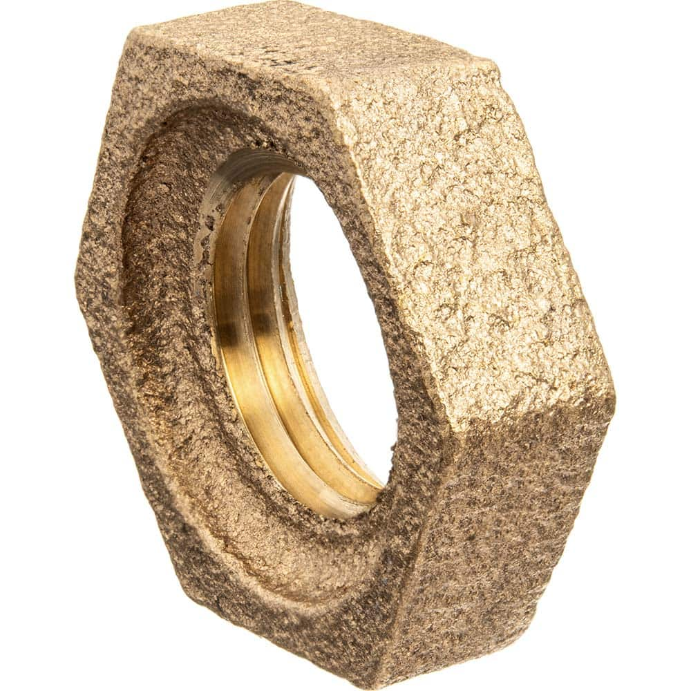 USA Sealing - Brass & Chrome Pipe Fittings; Type: Locknut ; Fitting Size: 2-1/2 ; End Connections: FNPSL ; Material: Brass ; Pressure Rating (psi): 125 ; Finish/Coating: Uncoated - Exact Industrial Supply