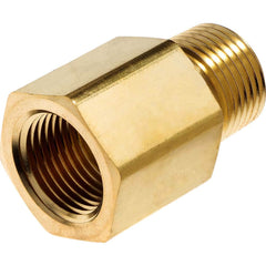 USA Sealing - Brass & Chrome Pipe Fittings; Type: Adapter ; Fitting Size: 1/4 x 1/4 ; End Connections: FNPT x MBSPP ; Material: Brass ; Pressure Rating (psi): 1000 ; Finish/Coating: Uncoated - Exact Industrial Supply