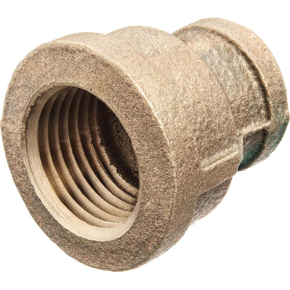 USA Sealing - Brass & Chrome Pipe Fittings; Type: Reducing Coupling ; Fitting Size: 1/2 x 1/8 ; End Connections: FNPT x FNPT ; Material: Brass ; Pressure Rating (psi): 125 ; Finish/Coating: Uncoated - Exact Industrial Supply