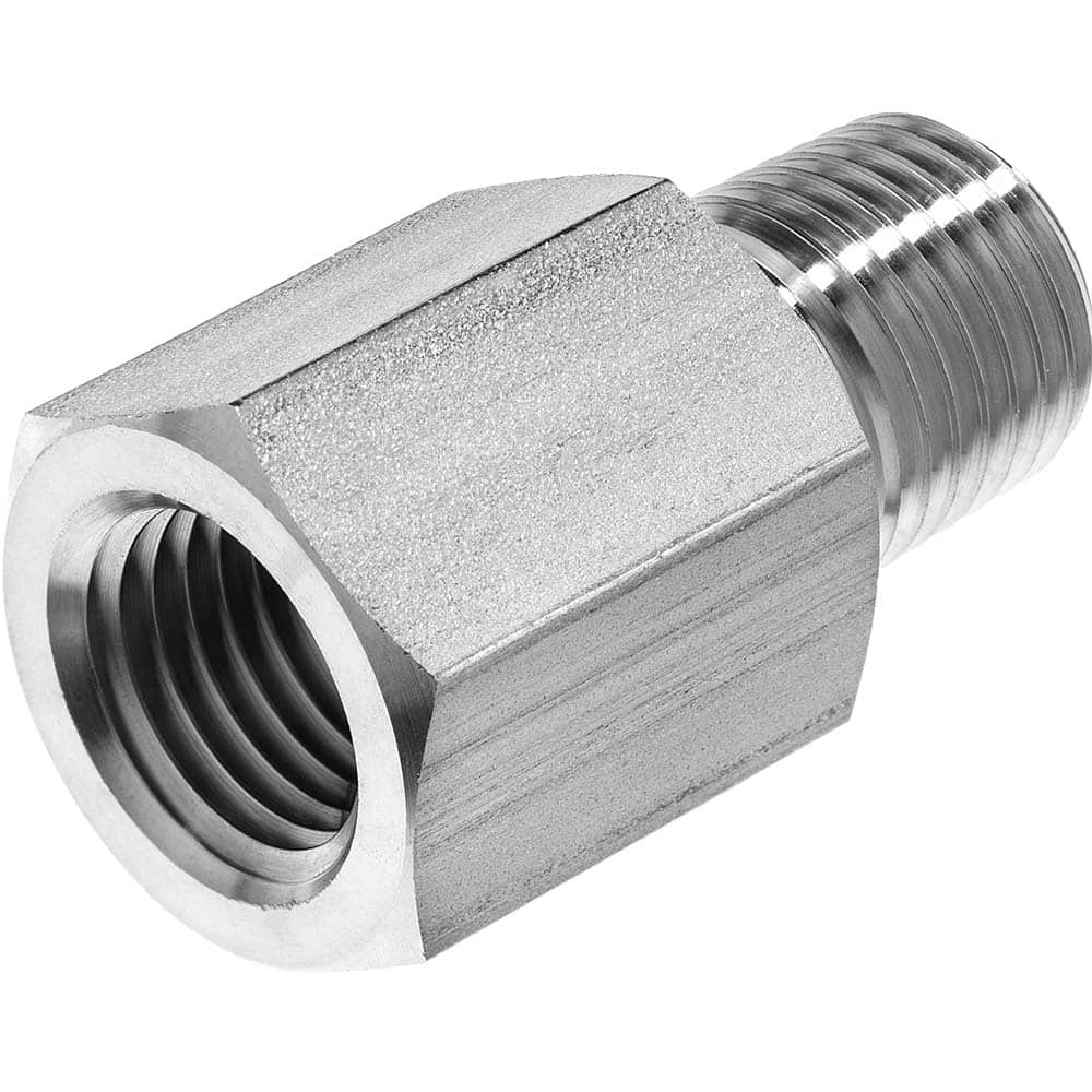 USA Sealing - Stainless Steel Pipe Fittings; Type: Adapter ; Fitting Size: 3/4 x 3/4 ; End Connections: FBSPT x MNPT ; Material Grade: 316 ; Pressure Rating (psi): 4600 - Exact Industrial Supply