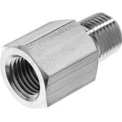 USA Sealing - Stainless Steel Pipe Fittings; Type: Adapter ; Fitting Size: 3/8 x 3/8 ; End Connections: FBSPT x MNPT ; Material Grade: 316 ; Pressure Rating (psi): 5300 - Exact Industrial Supply