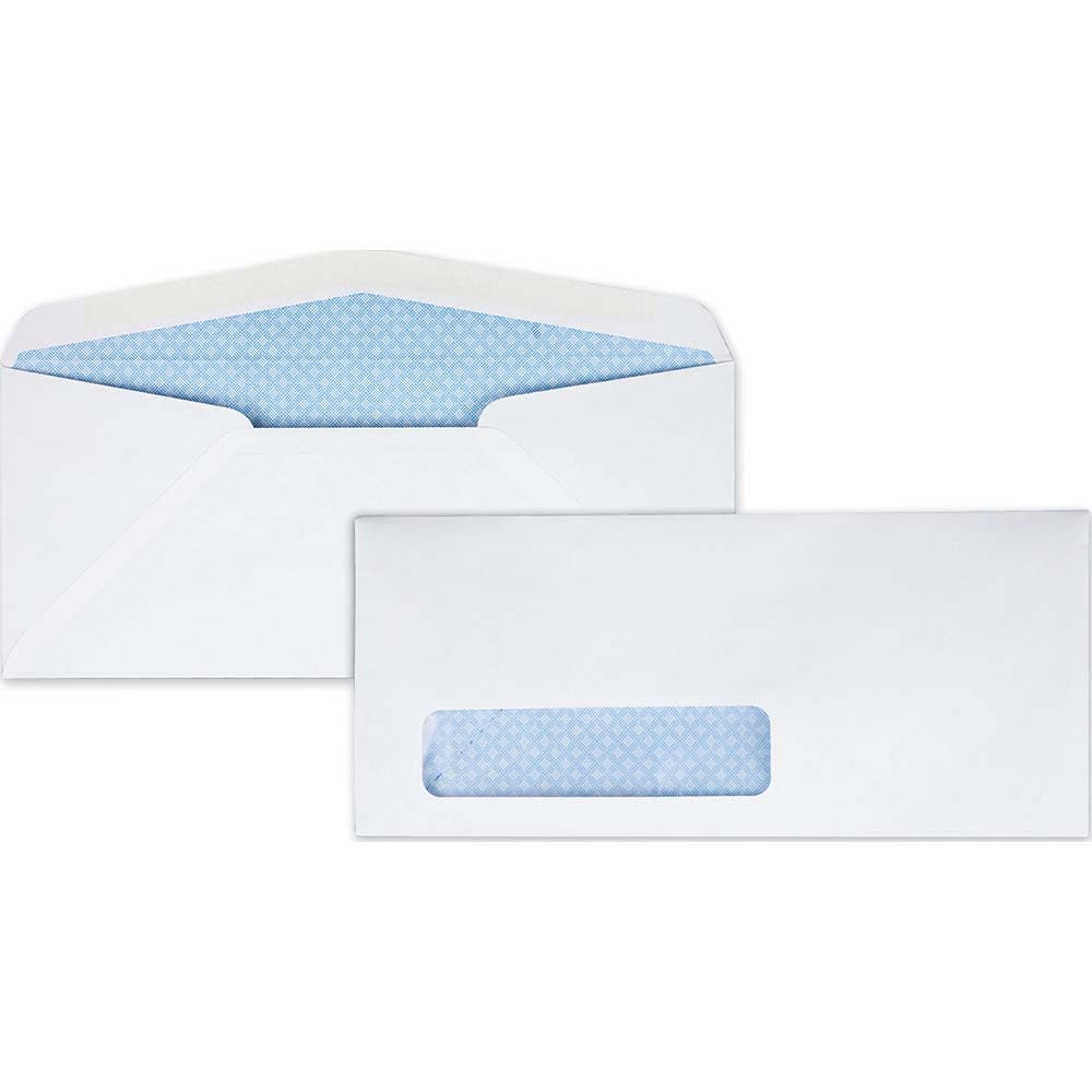 Quality Park - Mailers, Sheets & Envelopes; Type: Business Envelope ; Style: Gummed Flap ; Width (Inch): 9-1/2 ; Length (Inch): 4-1/8 ; Box Quantity: 500 ; Size: 4.13 x 9.5 - Exact Industrial Supply