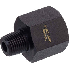 USA Sealing - Brass & Chrome Pipe Fittings; Type: Reducing Adapter ; Fitting Size: 1/2 x 1/4 ; End Connections: FNPTF x MNPTF ; Material: Brass ; Pressure Rating (psi): 1000 ; Finish/Coating: Black Zinc - Exact Industrial Supply