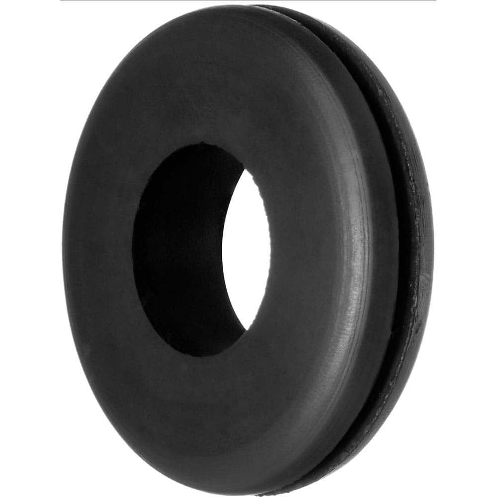 USA Sealing - Grommets; Type: General-Purpose Push-In Grommet ; Outside Diameter (Inch): 1 ; Overall Thickness (Decimal Inch): 5/16 ; Inside Diameter Inch: 1/4 (Inch); Material: SBR Rubber ; Type: General-Purpose Push-In Grommet - Exact Industrial Supply