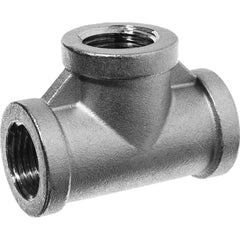 USA Sealing - Stainless Steel Pipe Fittings; Type: Tee ; Fitting Size: 3/4 x 3/4 x 3/4 ; End Connections: FBSPT x FBSPT x FBSPT ; Material Grade: 304 ; Pressure Rating (psi): 150 - Exact Industrial Supply