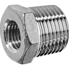 USA Sealing - Stainless Steel Pipe Fittings; Type: Hex Bushing ; Fitting Size: 1-1/2 x 1 ; End Connections: MBSPT x FBSPT ; Material Grade: 304 ; Pressure Rating (psi): 150 - Exact Industrial Supply