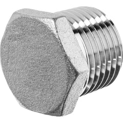 USA Sealing - Stainless Steel Pipe Fittings; Type: Hex Head Plug ; Fitting Size: 1/2 ; End Connections: MBSPT ; Material Grade: 316 ; Pressure Rating (psi): 150 - Exact Industrial Supply