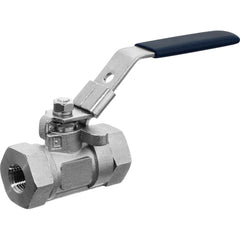 USA Sealing - Ball Valves; Type: Threaded Ball Valve ; Pipe Size (Inch): 3/4 ; Tube Outside Diameter (Inch): 1/4 ; Material: Stainless Steel ; Style: 1-Way ; End Connections: FNPT x FNPT - Exact Industrial Supply