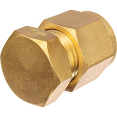 USA Sealing - Metal Compression Tube Fittings; Type: Plug ; End Connections: Tube OD x Tube OD ; Tube Outside Diameter (mm): 10 ; Thread Size: None ; Material: Brass ; Compression Style: Double Ferrule - Exact Industrial Supply