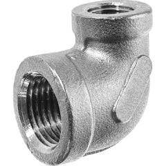 USA Sealing - Aluminum Pipe Fittings; Type: Elbow Reducer ; Fitting Size: 1/2 x 3/8 ; End Connections: FNPT x FNPT ; Material Grade: Class 150 ; Pressure Rating (psi): 150 - Exact Industrial Supply