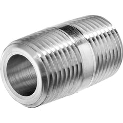 USA Sealing - Stainless Steel Pipe Fittings; Type: Close Nipple ; Fitting Size: 3/8 x 3/8 ; End Connections: MNPT x MNPT ; Material Grade: 304 ; Pressure Rating (psi): 7300 - Exact Industrial Supply