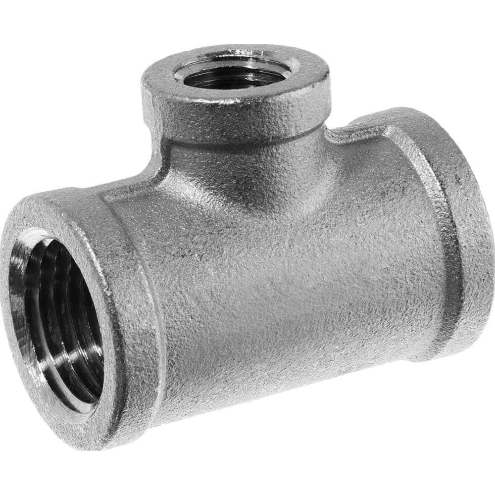 USA Sealing - Aluminum Pipe Fittings; Type: Reducer Branch Tee ; Fitting Size: 1/2 x 1/2 x 1/4 ; End Connections: FNPT x FNPT x MNPT ; Material Grade: Class 150 ; Pressure Rating (psi): 150 - Exact Industrial Supply