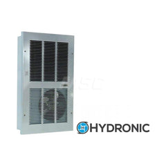 Hydronic Suspended Heaters; Air Flow Direction: Horizontal; Heater Type: Hot Water; Output Heating Capacity: 20000; Air Flow: 375; Outlet Velocity: 375; Fan Diameter: 8; Flow Rate: 4; Overall Height: 26.25; Maximum Amperage: 0.42; Wattage: 50.400; Mount T