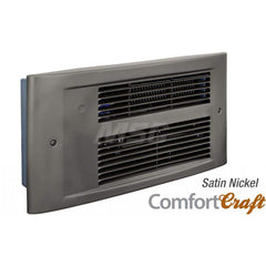 Electric Forced Air Heaters; Heater Type: Wall; Maximum BTU Rating: 5971; Voltage: 240V; Phase: 1; Wattage: 1750; Overall Length (Inch): 9; Overall Length (Decimal Inch): 9.0000; Overall Width (Inch): 17; Overall Width (Decimal Inch - 4 Decimals): 17.0000