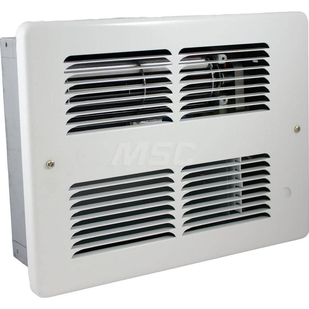 Electric Forced Air Heaters; Heater Type: Wall; Maximum BTU Rating: 5118; Voltage: 240V; Phase: 1; Wattage: 1500; Overall Length (Decimal Inch): 10.3800; Overall Width (Inch): 14; Overall Width (Decimal Inch - 4 Decimals): 14.0000; Overall Height (Decimal