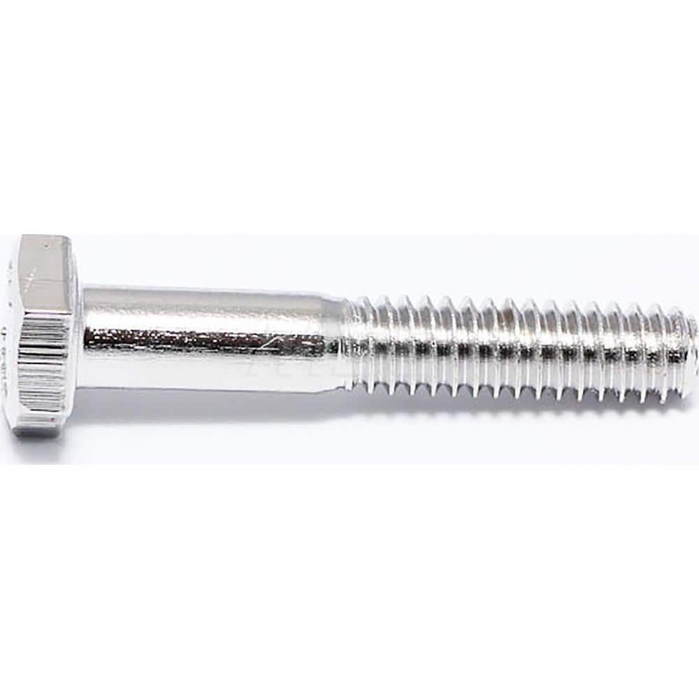 Hex Head Cap Screw: 1/2-13 x 2-1/4″, Grade 18-8 Stainless Steel, NL-19 Finish Partially Threaded, ANSI B18.2.1