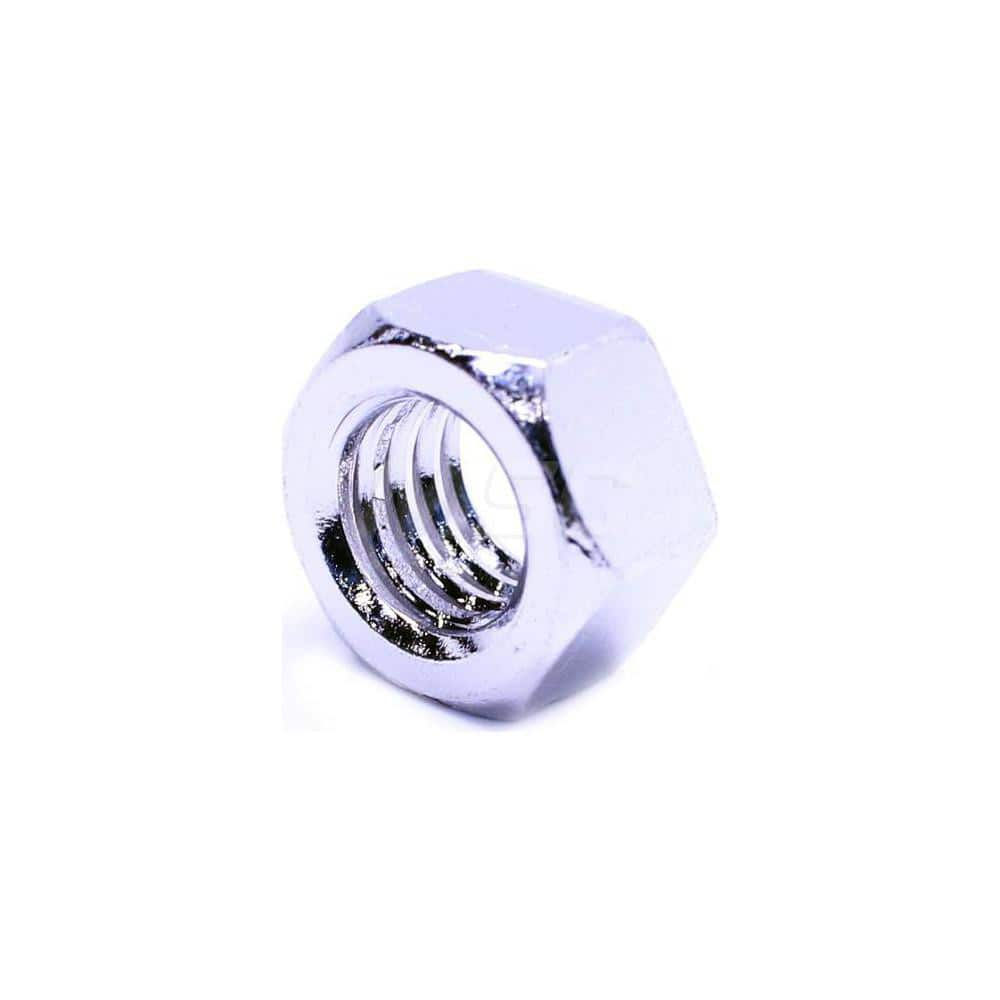 Hex Nut: Grade 316 Stainless Steel, NL-19 Finish Right Hand Thread, 8 mm Across Flats, DIN 934, DIN 934