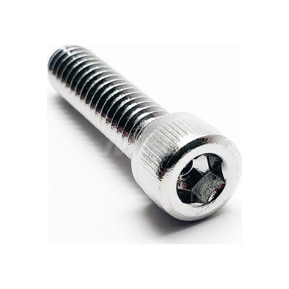 Socket Cap Screw: DIN 912, 9/64″ Drive 3/8″ Thread Length, Stainless Steel, NL-19