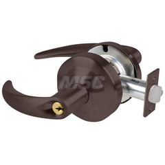 Lever Locksets; Type: Cylindrical Lock; Key Type: Keyed Different; Strike Type: Curved Lip Strike; Finish/Coating: Oil Rubbed Bronze; Material: Metal; Material: Metal; Door Thickness: 1.75 in; Backset: 2.75 in; Cylinder Type: Schlage C Keyway; Minimum Ord