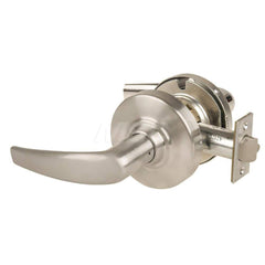 Lever Locksets; Type: Cylindrical Lock; Key Type: Keyless; Strike Type: Curved Lip Strike; Finish/Coating: Satin Nickel; Material: Metal; Material: Metal; Door Thickness: 1.75 in; Backset: 2.75 in; Cylinder Type: No Keyway; Minimum Order Quantity: Metal;