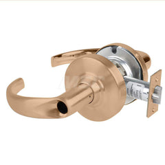 Lever Locksets; Type: Cylindrical Lock; Key Type: Keyless; Strike Type: Curved Lip Strike; Finish/Coating: Satin Bronze; Material: Metal; Material: Metal; Door Thickness: 1.75 in; Backset: 2.75 in; Cylinder Type: No Keyway; Minimum Order Quantity: Metal;