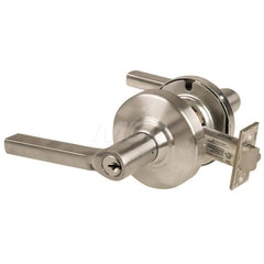 Lever Locksets; Type: Cylindrical Lock; Key Type: Keyed Different; Strike Type: Curved Lip Strike; Finish/Coating: Satin Nickel; Material: Metal; Material: Metal; Door Thickness: 1.75 in; Backset: 2.75 in; Cylinder Type: Schlage C Keyway; Minimum Order Qu