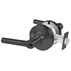 Lever Locksets; Type: Cylindrical Lock; Key Type: Keyed Different; Strike Type: Curved Lip Strike; Finish/Coating: Matte Black; Material: Metal; Material: Metal; Door Thickness: 1.75 in; Backset: 2.75 in; Cylinder Type: Schlage C Keyway; Minimum Order Qua