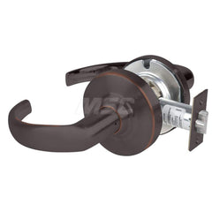 Lever Locksets; Type: Cylindrical Lock; Key Type: Keyless; Strike Type: Curved Lip Strike; Finish/Coating: Aged Bronze; Material: Metal; Material: Metal; Door Thickness: 1.75 in; Backset: 2.75 in; Cylinder Type: No Keyway; Minimum Order Quantity: Metal; M