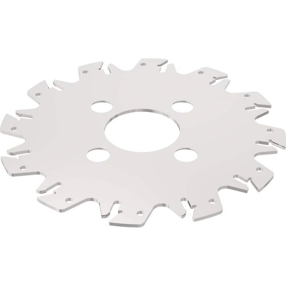 Indexable Slotting Cutter: Arbor Hole Connection, Right Hand Cut Screw, Uses 12 150.10 Inserts, 12 Teeth, Straight, Positive, Steel, Uncoated