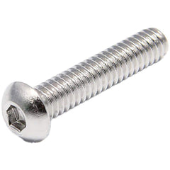 Socket Cap Screw: 1/4 x 1/2, Stainless Steel, NL-19 Finish Fully Threaded, DIN 7380