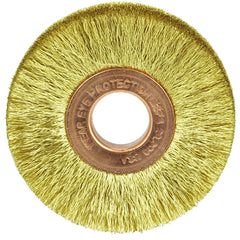 2″ × 1/2″-0.005″ Wire Size - Brass Non-Sparking Wire Wheel - Caliber Tooling