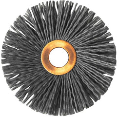 3″ Diameter-1/2″ Arbor Hole - Abrasive Nylon-Copper Center Straight Nylox Wheel - Caliber Tooling